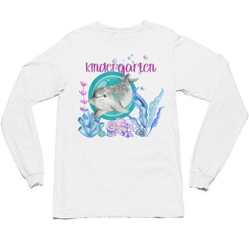 Kindergarten Teacher Dolphin Ocean Life Teaching Team Spirit Unisex Long Sleeve T-Shirt - teacherstshirts.com