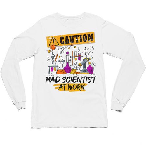 Mad Scientist Halloween Costume Science Teacher Unisex Long Sleeve T-Shirt - teacherstshirts.com UK