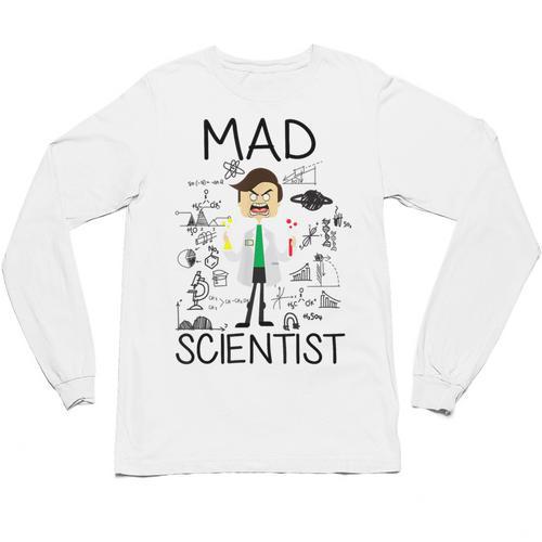 Mad Scientist Shirt Kids Boys Youth Science Teacher Unisex Long Sleeve T-Shirt - teacherstshirts.com DE