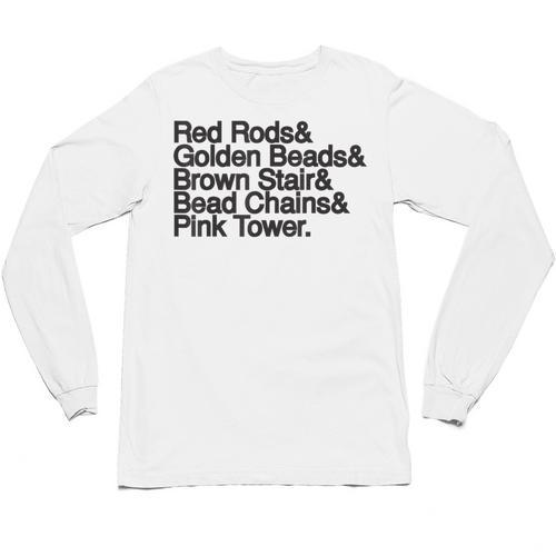 Montessori Helvetica Education Teacher Unisex Long Sleeve T-Shirt - teacherstshirts.com CA