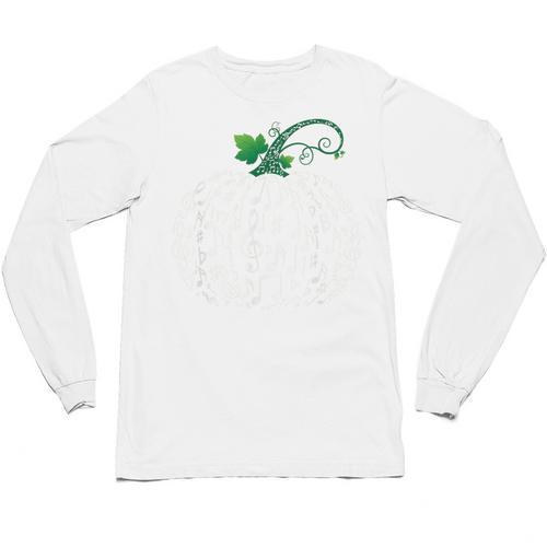 Music Notes Pumpkin Fall Music Teacher Unisex Long Sleeve T-Shirt - teacherstshirts.com CA