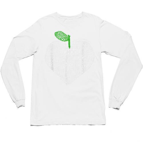 NC Red For Ed North Carolina Proud Teacher Apple T-Shirt Unisex Long Sleeve T-Shirt - teacherstshirts.com UK