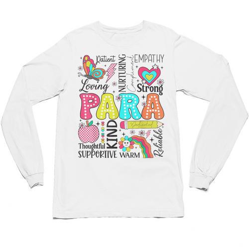 Para Paraprofessional Paraeducator Teacher Back To School Unisex Long Sleeve T-Shirt - teacherstshirts.com DE