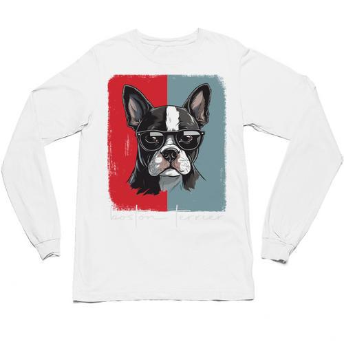 Retro Boston Terrier Dog Lover Bostie Mom Dad Dog Owner Unisex Long Sleeve T-Shirt - Bostonterriersmerch.com