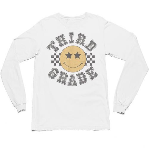 Retro Third Grade Teacher Student 1st Day Back To School Unisex Long Sleeve T-Shirt - teacherstshirts.com DE