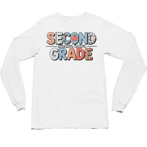 Second Grade Dream Team Back To School 2nd Grade Teacher Unisex Long Sleeve T-Shirt - teacherstshirts.com AU