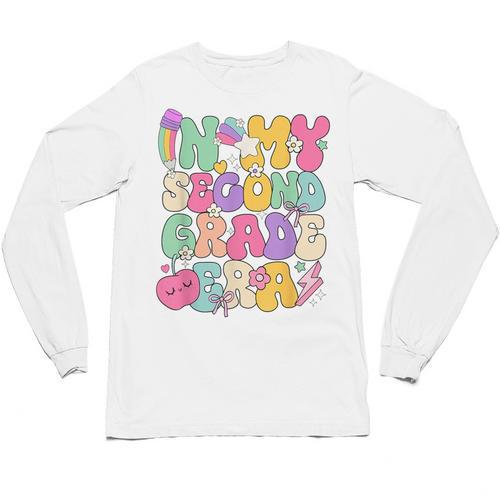 In My Second Grade Era Teachers Women Back To School Girls Unisex Long Sleeve T-Shirt - teacherstshirts.com UK