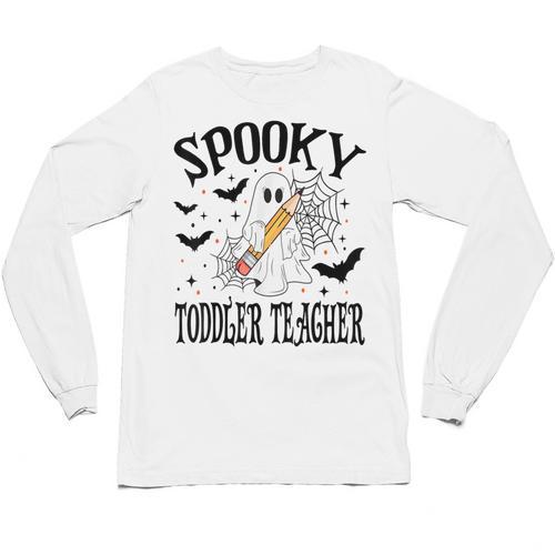 Spooky Toddler Teacher Halloween School Unisex Long Sleeve T-Shirt - teacherstshirts.com