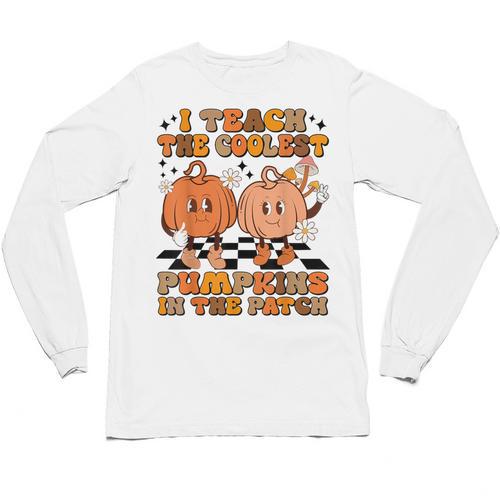 I Teach The Coolest Pumpkins In The Patch Teacher Halloween Unisex Long Sleeve T-Shirt - teacherstshirts.com DE