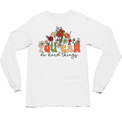 Test Day Teacher Shirt You Can Do Hard Things Women Kids Unisex Long Sleeve T-Shirt - teacherstshirts.com CA