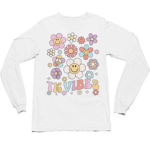 TK Vibes Back To School TK Girl Kid TK Team TK Teacher Women Unisex Long Sleeve T-Shirt - teacherstshirts.com CA