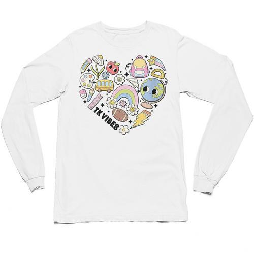 TK Vibes Back To School TK Kid Girl TK Team TK Teacher Women Unisex Long Sleeve T-Shirt - teacherstshirts.com CA