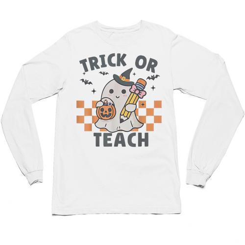 Trick Or Teach Teacher Unisex Long Sleeve T-Shirt - teacherstshirts.com AU