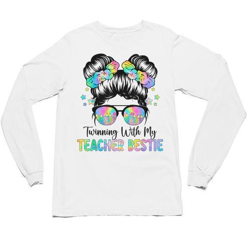 Twin Day Friends Teacher Twinning With My Bestie Unisex Long Sleeve T-Shirt - teacherstshirts.com