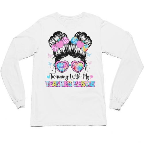 Twinning With My Teacher Bestie Twin Day Friends Teacher Unisex Long Sleeve T-Shirt - teacherstshirts.com DE