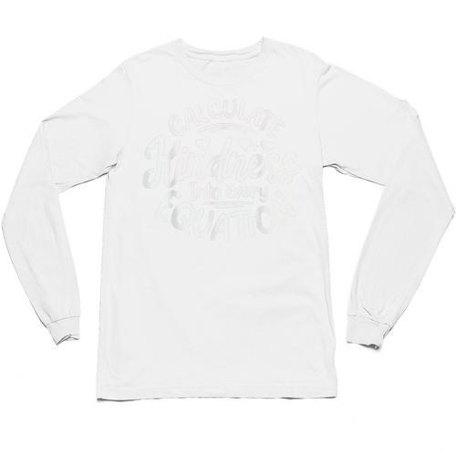 Unity Day Anti Bullying Calculate Kindness Math Teacher Kids Unisex Long Sleeve T-Shirt - teacherstshirts.com DE