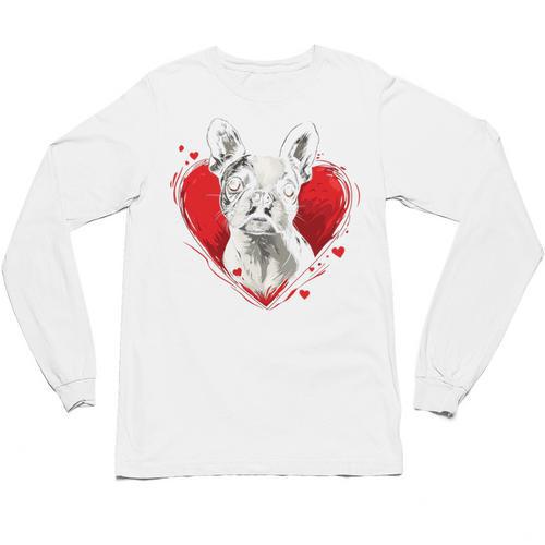 Valentine's Day Boston Terrier Dog Unisex Long Sleeve T-Shirt - Bostonterriersmerch.com AU