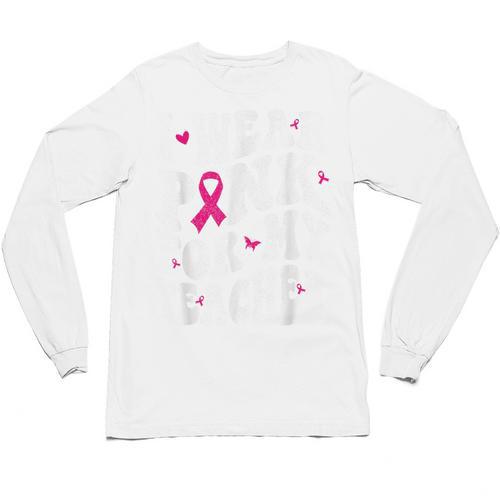 I Wear Pink For My Teacher Breast Cancer Awareness Support Men Women Unisex Long Sleeve T-Shirt - teacherstshirts.com DE