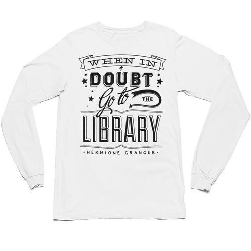 When In Doubt Go To The Library Teacher Vintage Book Lovers Unisex Long Sleeve T-Shirt - teacherstshirts.com DE