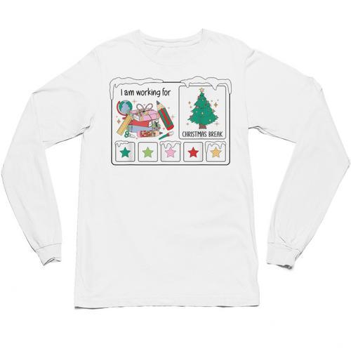 I Am Working For Christmas Break Special Education Teacher Unisex Long Sleeve T-Shirt - teacherstshirts.com CA