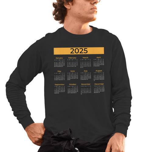 2025 Calendar For Planners Teachers Offices Months Men's Long Sleeve T-Shirt - teacherstshirts.com AU