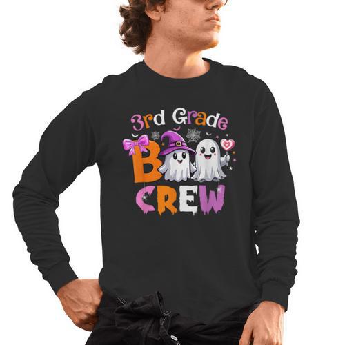 3rd Grade Boo Crew Third Grade Halloween Costume Teacher Kid Men's Long Sleeve T-Shirt - teacherstshirts.com UK
