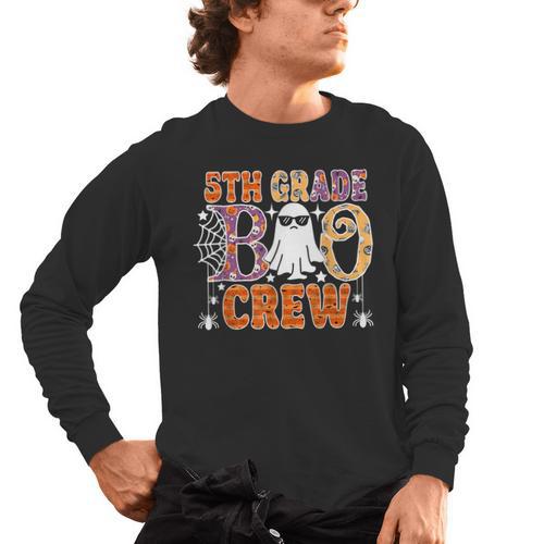 5th Grade Boo Crew Halloween Teachers Students Men's Long Sleeve T-Shirt - teacherstshirts.com DE