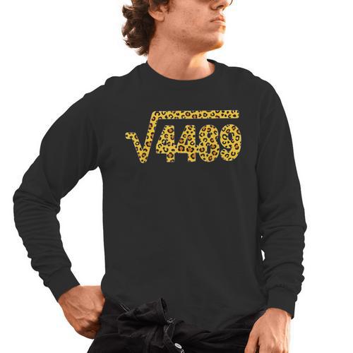 6 7 Leopard Pattern Meme Square Root 4489 Slang Math Teacher Men's Long Sleeve T-Shirt - teacherstshirts.com DE