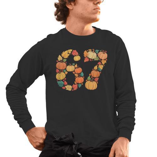 67 6 7 Fall Leaves For Teachers 67 Teacher Men's Long Sleeve T-Shirt - teacherstshirts.com AU