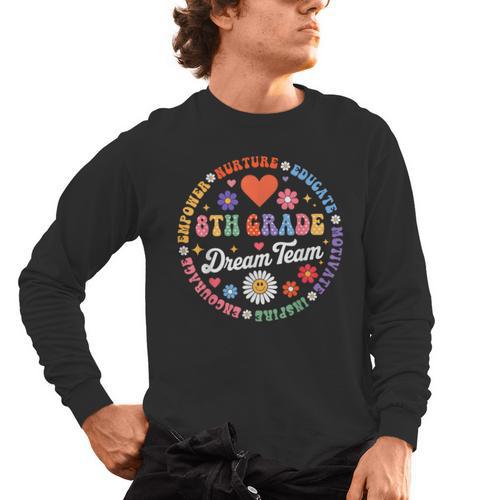 8th Grade Dream Team Eighth Grade Teacher Kid Back To School Men's Long Sleeve T-Shirt - teacherstshirts.com