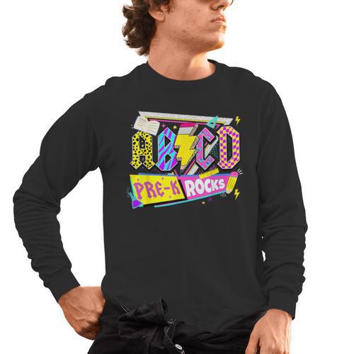 ABCD Pre-K Rocks Back To School PreK Kindergarten Teacher Men's Long Sleeve T-Shirt - teacherstshirts.com CA