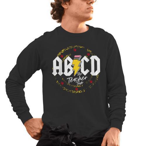ABCD The Teacher Tour Last Day Of School Rockin' Teacher Men's Long Sleeve T-Shirt - teacherstshirts.com