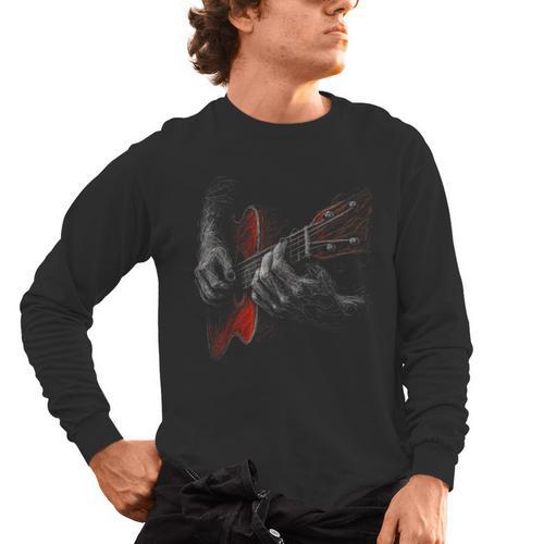 Acoustic Guitar Player Shirt Vintage Music Teacher Guitarist Men's Long Sleeve T-Shirt - teacherstshirts.com
