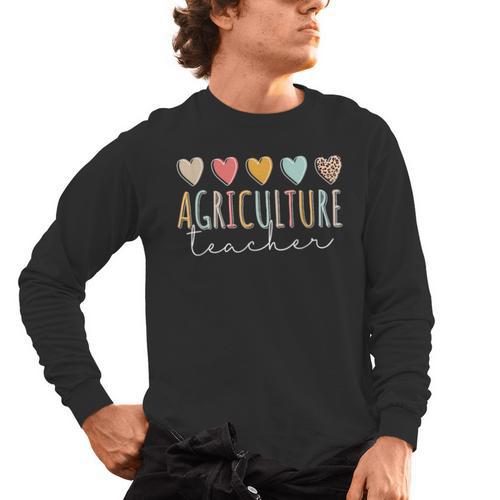 AG Teacher Future Farmer Agriculture Teacher Men's Long Sleeve T-Shirt - teacherstshirts.com UK