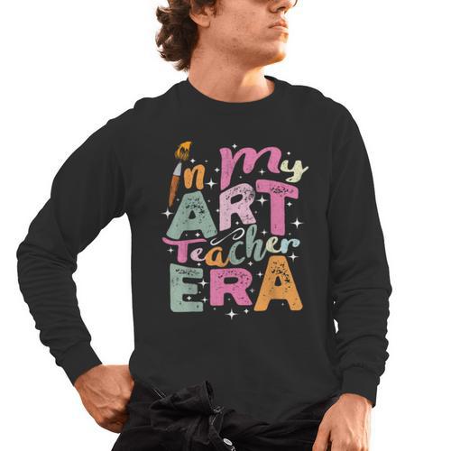 In My Art Teacher Era Teaching Future Artist Back To School Men's Long Sleeve T-Shirt - teacherstshirts.com CA