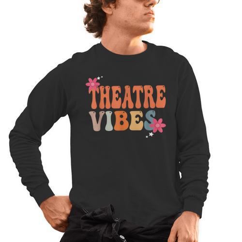 Theatre Vibes Teacher Man Women Youth Auditorium Concert Tee Men's Long Sleeve T-Shirt - teacherstshirts.com CA