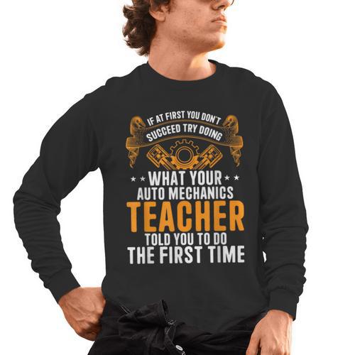 Auto Mechanic Teacher Car Repair Auto Mechanic Men's Long Sleeve T-Shirt - teacherstshirts.com DE