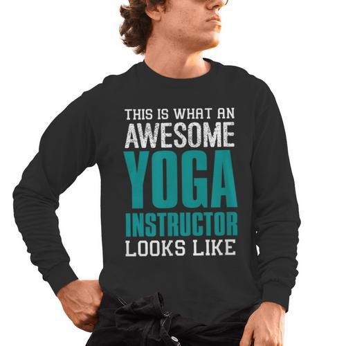 This Is What An Awesome Yoga Instructor Yoga Teacher Men's Long Sleeve T-Shirt - teacherstshirts.com AU