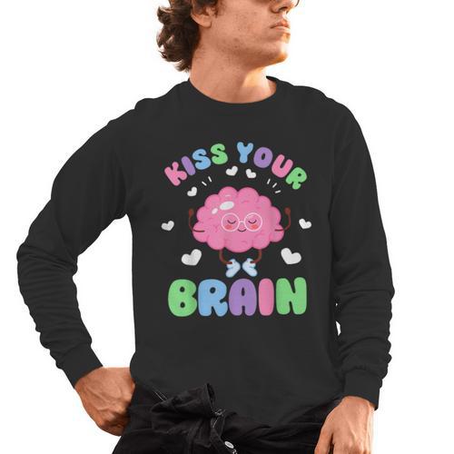 Back To School Kiss Your Brain Cute Teacher Appreciation Men's Long Sleeve T-Shirt - teacherstshirts.com AU