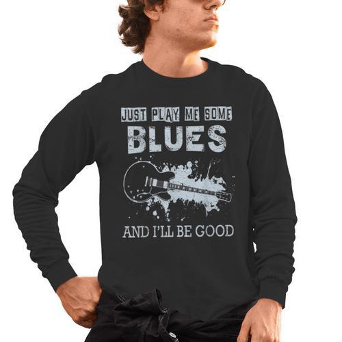 Blues Music Band Lover Vintage Guitar Teacher Blues Men's Long Sleeve T-Shirt - teacherstshirts.com UK