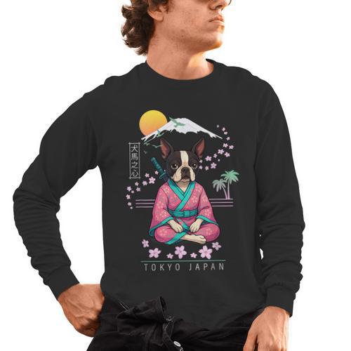Boston Terrier Boston Bull Terrier Men's Long Sleeve T-Shirt - Bostonterriersmerch.com