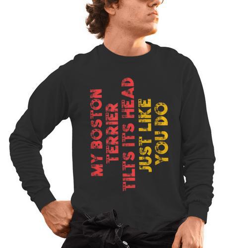 Boston Terrier Mom Dad Dog Lover Owner Women Men Men's Long Sleeve T-Shirt - Bostonterriersmerch.com