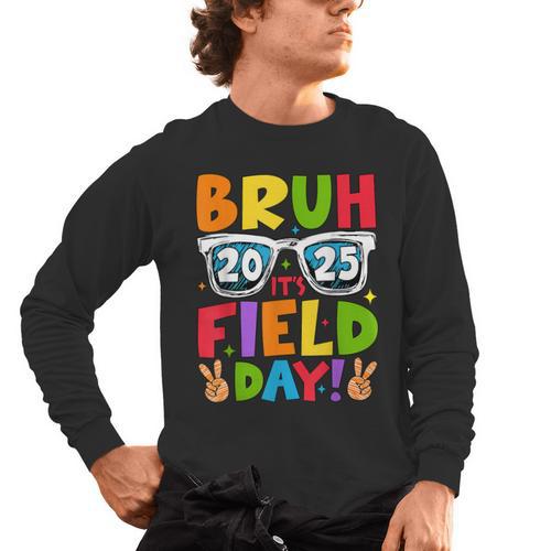 Bruh It's Field Day Teacher Boys Girls Kids Field Day 2025 Men's Long Sleeve T-Shirt - teacherstshirts.com CA