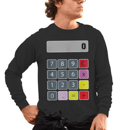 Calculator Math Teacher Halloween Costumes Women Men Adults Men's Long Sleeve T-Shirt - teacherstshirts.com