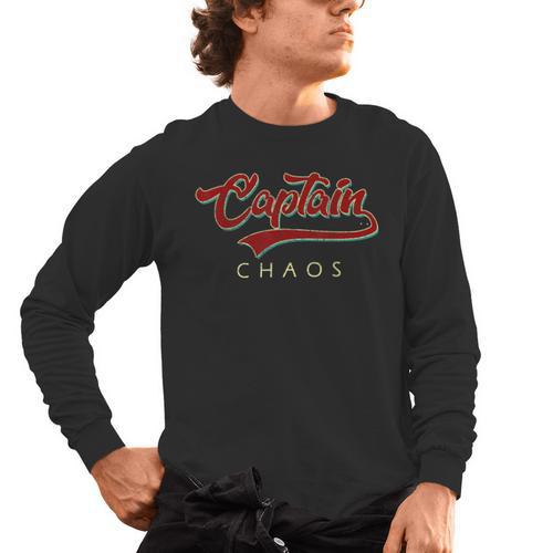 Captain Chaos Shirt For Parent Teacher Or Crazy Child Men's Long Sleeve T-Shirt - teacherstshirts.com DE