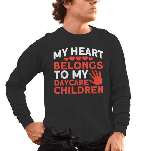 Childcare My Heart Belongs To Children Daycare Teacher Men Women Men's Long Sleeve T-Shirt - teacherstshirts.com