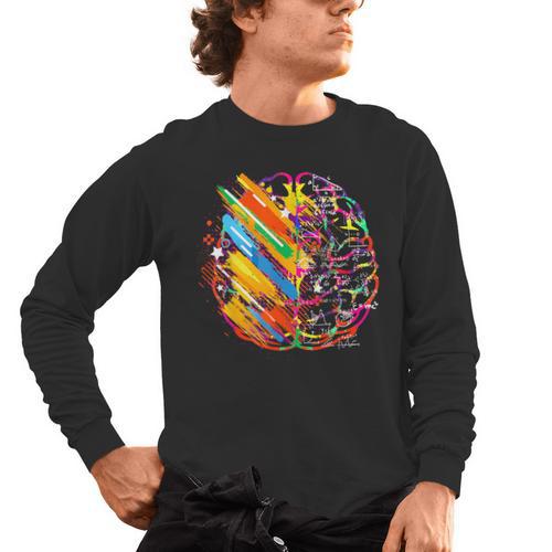 Colorful Brain Art Teacher Artist Painter Student Men's Long Sleeve T-Shirt - teacherstshirts.com CA