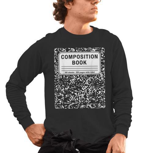 Composition Book Notebook Teachers Matching Group Halloween Men's Long Sleeve T-Shirt - teacherstshirts.com AU