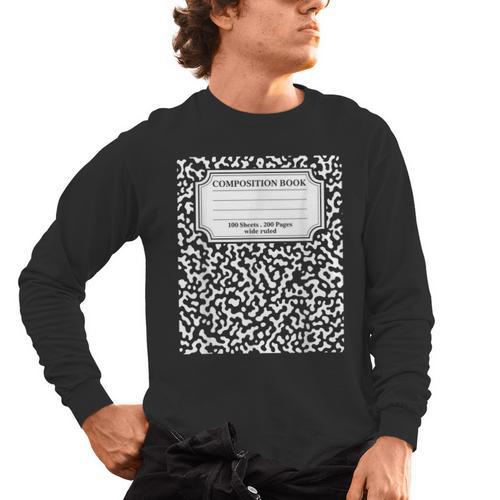 Composition Notebook Matching Group Halloween Teachers Men's Long Sleeve T-Shirt - teacherstshirts.com AU