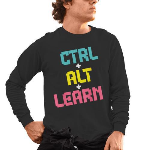 Computer Teacher Back To School Kids Ctrl Alt Learn Men's Long Sleeve T-Shirt - teacherstshirts.com DE
